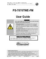 Preview for 1 page of Directed Electronics PS-7870TWE-FM User Manual