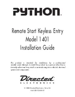 Directed Electronics Python 1401 Installation Manual предпросмотр