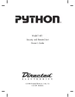 Preview for 1 page of Directed Electronics Python 1601 Owner'S Manual