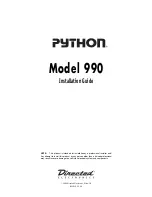 Directed Electronics Python 990 Installation Manual предпросмотр