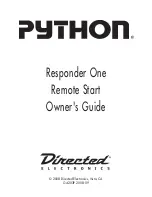 Directed Electronics Python G4203P Owner'S Manual preview