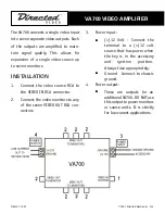 Directed Electronics VA700 Installation Manual предпросмотр