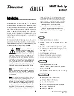 Directed Electronics Valet 9405T User Manual preview