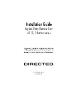 Preview for 1 page of Directed 1-button series Installation Manual