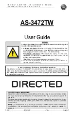 Preview for 1 page of Directed AS-3472TW User Manual