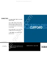 Directed Clifford 4606X Owner'S Manual preview