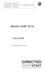 Preview for 1 page of Directed SmartStart ASRF-3510 User Manual