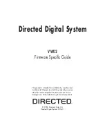 Directed VW02 Firmware Specific Manual предпросмотр