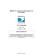 Предварительный просмотр 1 страницы DirecTV DTV-MD0-0058 Information For The Installer