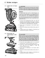 Предварительный просмотр 22 страницы Dirt Devil Aqua Clean DD302 Operating Manual