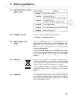 Предварительный просмотр 59 страницы Dirt Devil Aqua Clean DD302 Operating Manual