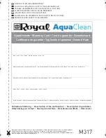 Preview for 65 page of Dirt Devil AquaClean M317-0 Operating Manual