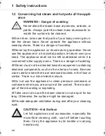 Preview for 34 page of Dirt Devil AquaClean M318 Operating Manual