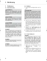 Preview for 8 page of Dirt Devil Aquagrad M3005 Operating Manual