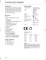 Preview for 14 page of Dirt Devil Aquagrad M3005 Operating Manual