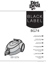 Dirt Devil BLACK LABEL BG74 Operating Manual preview