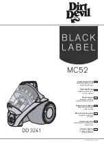 Preview for 1 page of Dirt Devil BLACK LABEL MC52 Operating Manual