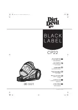 Предварительный просмотр 1 страницы Dirt Devil Black Lebel CP22 Operating Manual