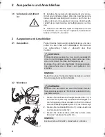 Предварительный просмотр 8 страницы Dirt Devil Centrino Operating Manual