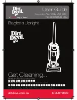 Dirt Devil DDUP1800 User Manual preview