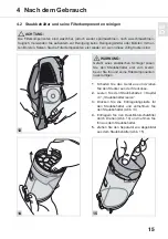 Preview for 15 page of Dirt Devil DUSTY 360 DD1400 Operating Manual