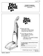 Предварительный просмотр 1 страницы Dirt Devil Easy Steamer Owner'S Manual