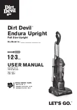 Dirt Devil Endura Upright User Manual preview