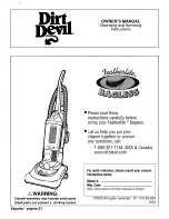 Dirt Devil Featherlite Bagless Owner'S Manual preview