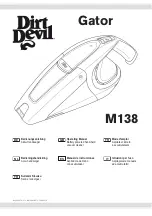 Dirt Devil gator m138 Operating Manual preview