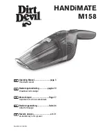 Dirt Devil HANDiMATE M158 Operating Manual предпросмотр