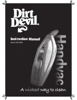 Dirt Devil Handvac DD4000 Instruction Manual preview