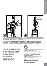 Предварительный просмотр 47 страницы Dirt Devil Let's go UD20120 User Manual