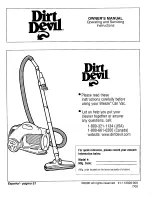 Preview for 1 page of Dirt Devil M082700 Owner'S Manual