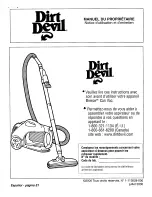 Preview for 9 page of Dirt Devil M082700 Owner'S Manual