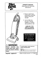 Dirt Devil M085580 Owner'S Manual preview