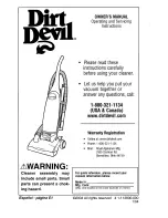 Preview for 1 page of Dirt Devil M085610 Owner'S Manual