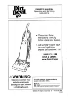 Preview for 1 page of Dirt Devil M085700CAB Owner'S Manual