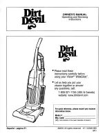 Preview for 1 page of Dirt Devil M089800 Owner'S Manual