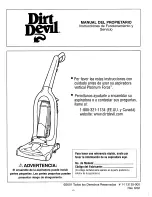 Preview for 9 page of Dirt Devil M091200 Owner'S Manual