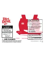 Предварительный просмотр 30 страницы Dirt Devil M130000 Owner'S Manual