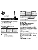 Preview for 1 page of Dirt Devil PD10005 Owner'S Manual