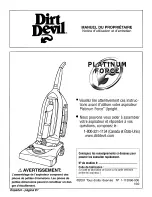 Предварительный просмотр 32 страницы Dirt Devil Platinum Force Owner'S Manual