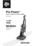 Preview for 1 page of Dirt Devil Pro Power UD70172 Manual