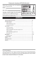 Preview for 2 page of Dirt Devil Quick & Light FD50035 Owner'S Manual