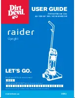 Dirt Devil Raider upright DDRU User Manual preview