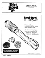 Dirt Devil Scrub Devil Owner'S Manual preview