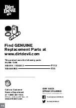 Preview for 14 page of Dirt Devil SD20000RED User Manual