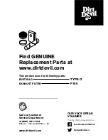 Preview for 14 page of Dirt Devil SD30070 User Manual