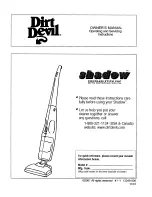 Dirt Devil shadow Owner'S Manual preview