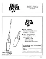 Preview for 1 page of Dirt Devil Swift Stick Owner'S Manual